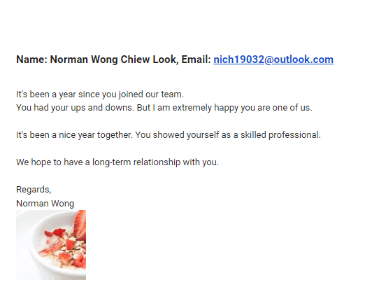 Sanitised Email